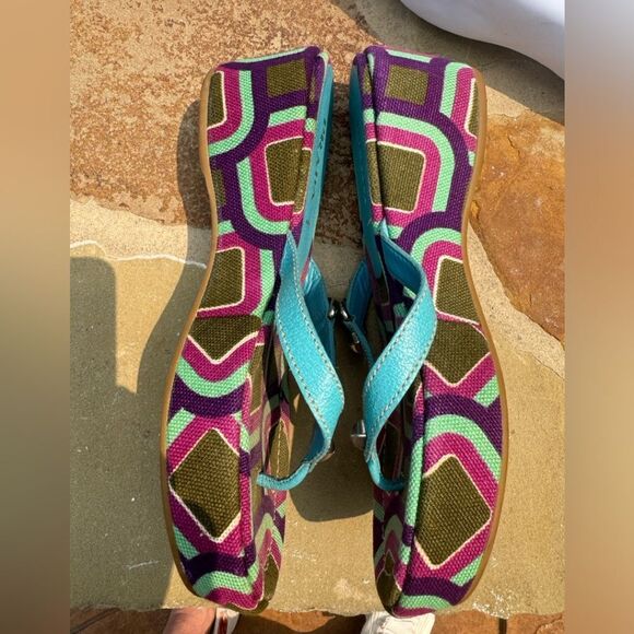 PRADA studded sandals with grommets beautiful blues and pinks size 9 (39 EU) - Picture 8 of 13